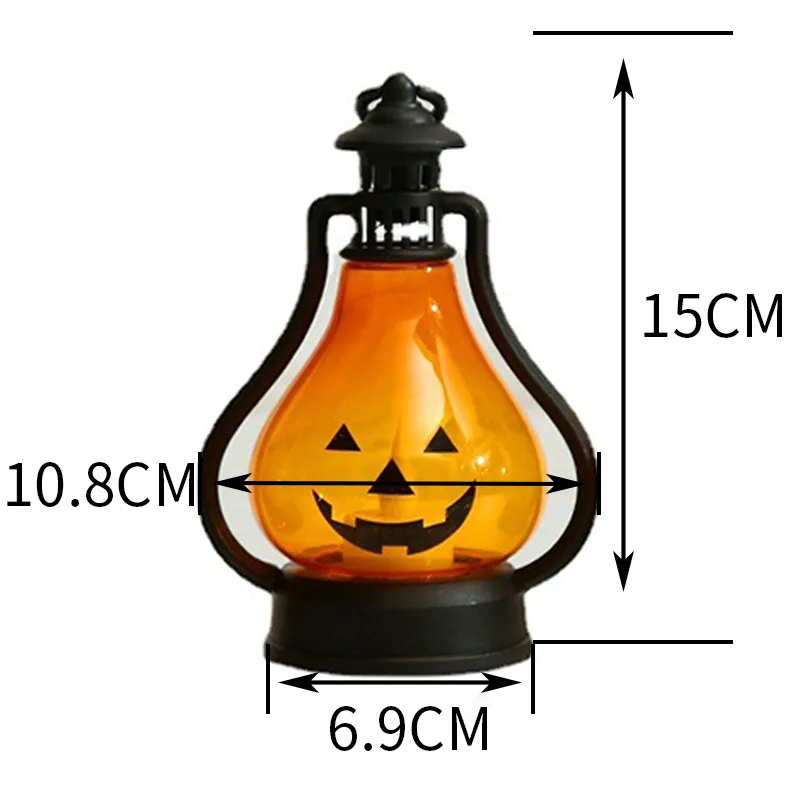 Halloween Pumpkin Lanterns Led Candles Emitting Color:B 6