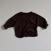 Solid Color T-shirt Spring Autumn Wear Boys Kids Long Sleeve Round Neck Tops Toddler Soft Thin Simple Versatile Bottoming Shirt 3