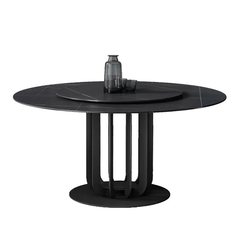 

Набор из обеденного стола и стула в итальянском стиле, простой современный маленький обеденный стол, круглый роскошный круглый стол