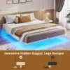 NEW Floating Bed Frame Queen Size with LED Lights, Metal Platform Queen Bed, No Box Spring Needed, Easy to Assemble (Queen) 5