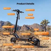 Trottinette électrique pliable pour adultes W10, moteur 1200W, vitesse maximale 50KM/H, 48V15AH, autonomie 60KM, amortisseurs avant et arrière, éclairage LED 3