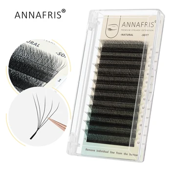 ANNAFRIS Cilios 5D-W 모양의 속눈썹 연장 클로버 블룸, 프리메이드 볼륨 팬 속눈썹