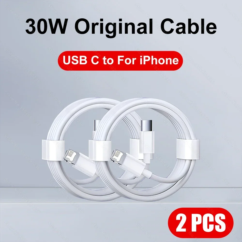 5-1pcs 30W Fast Charging Cable For iPhone 13 12 11 14 Pro Max Mini USB C Cable