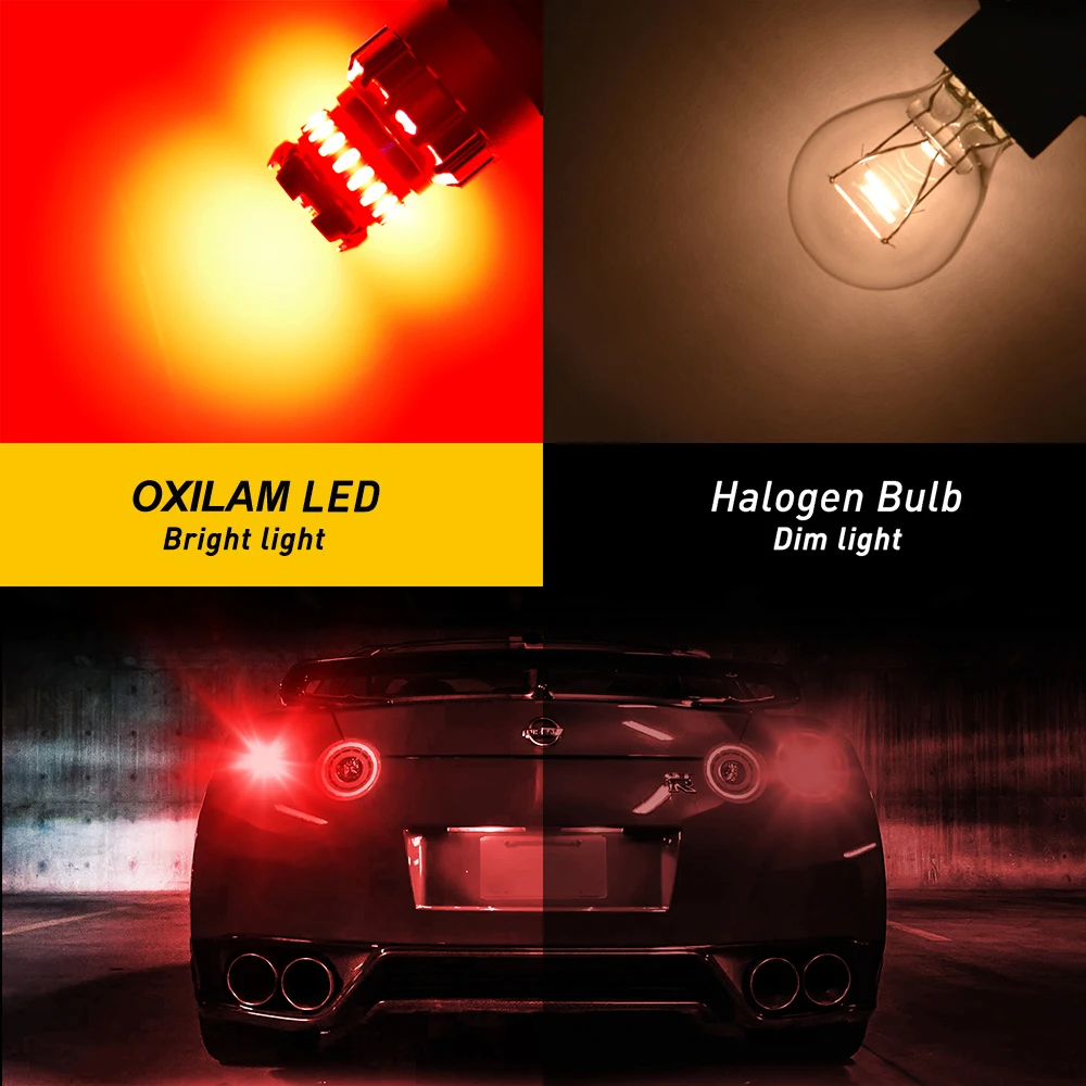 OXILAM ���� LED 1156 7506, �ſ� ���� �ڵ��� �극��ũ ����, ���� ������ ����, DRL 12V, BA15S, P21W, 1157, P21, 5W LED ����, 2 ��