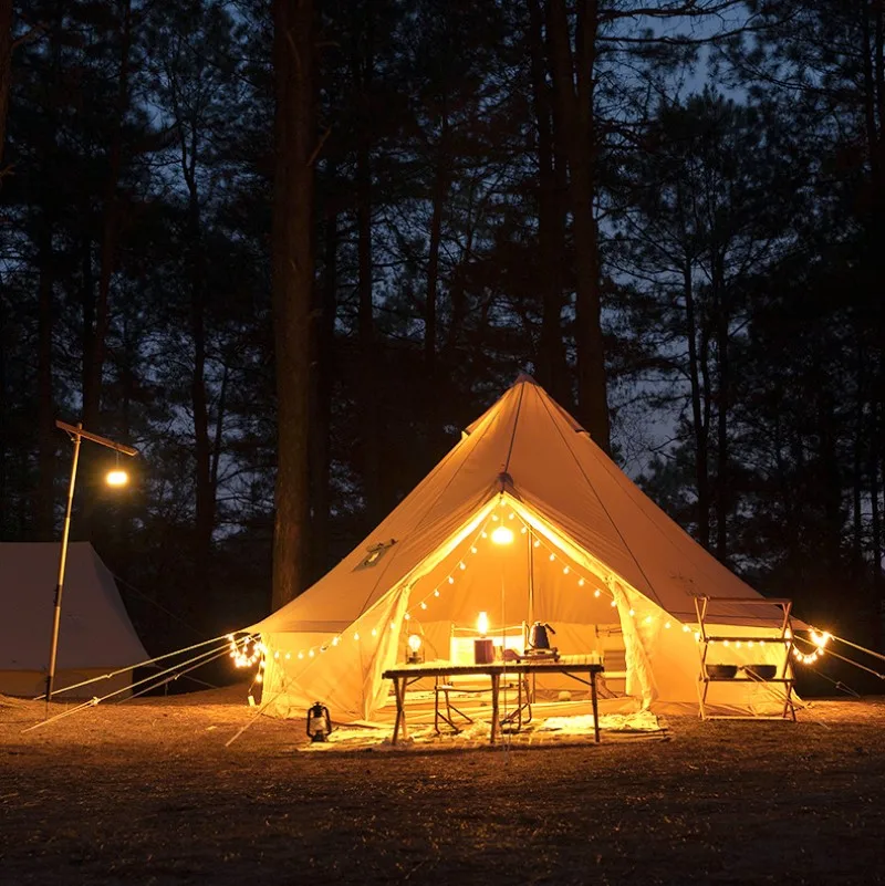 Spedizione gratuita tenda attrezzatura da campeggio doppio strato Glamping  famiglia tenda borsa di stoccaggio tendine da campeggio all'aperto  forniture da campeggio - AliExpress