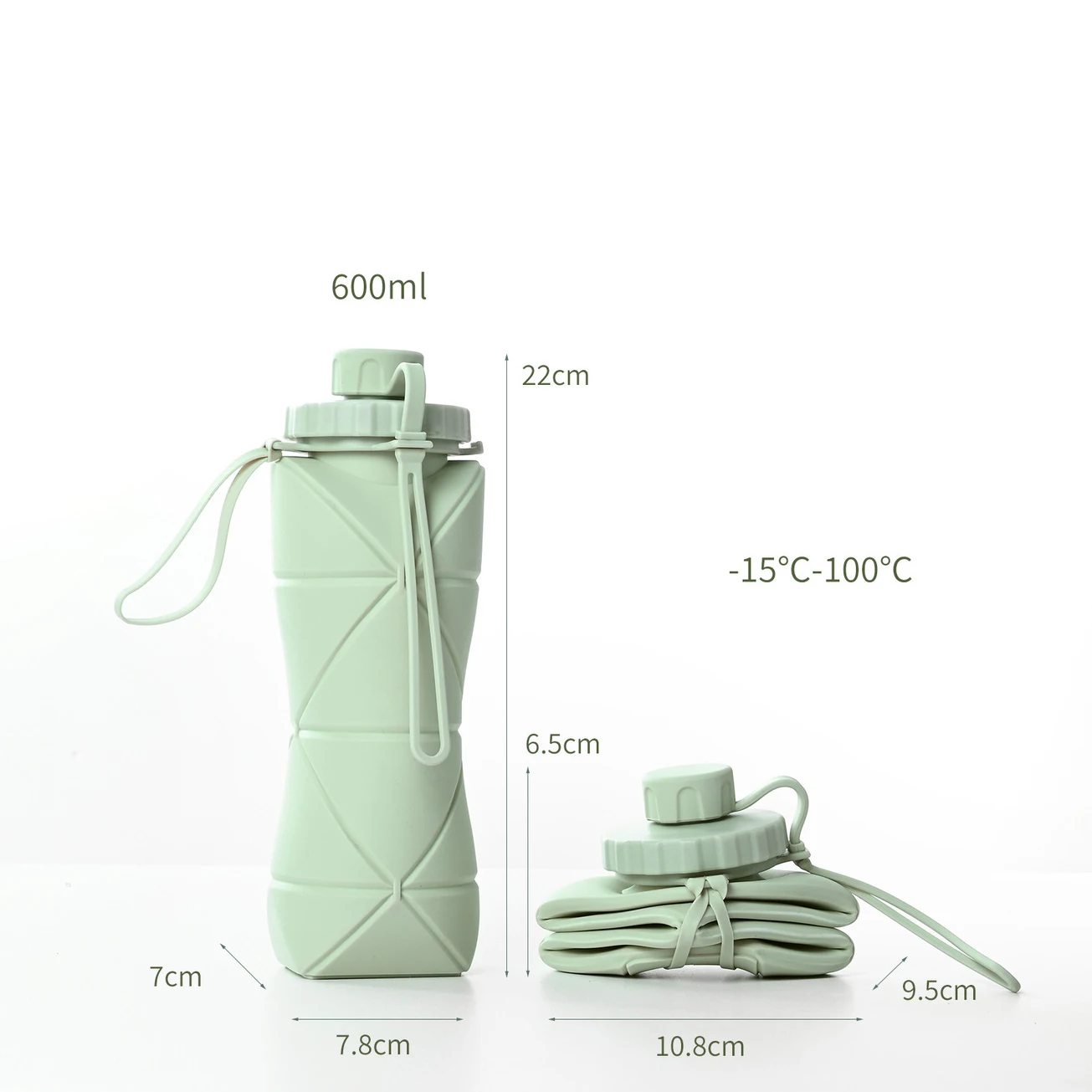 Collapsible Water Bottle Leakproof Valve BPA Free Silicone Foldable Water  Bottle