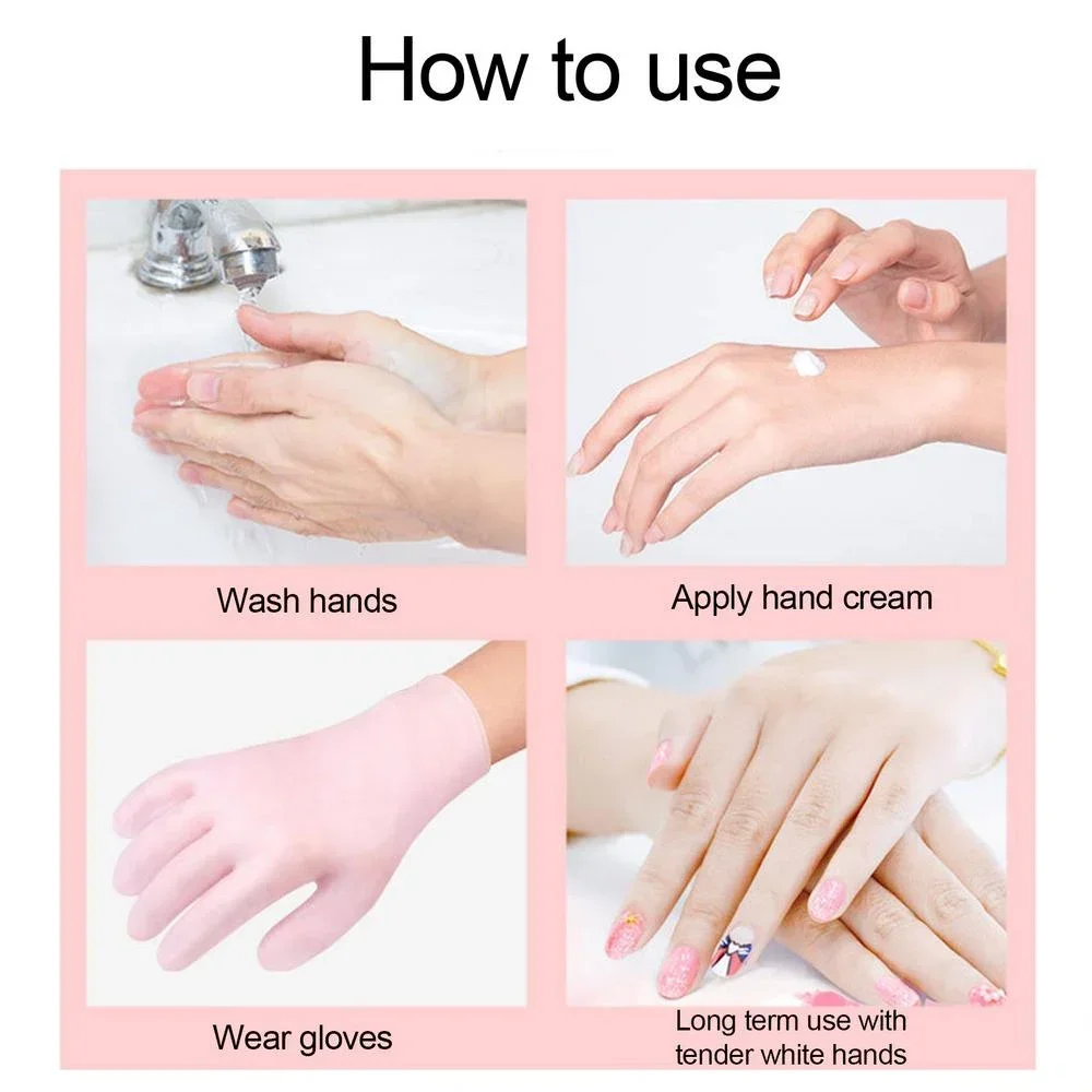 Soft Reusable Moisturizing Gel Over Night Bedtime Gloves Eczema