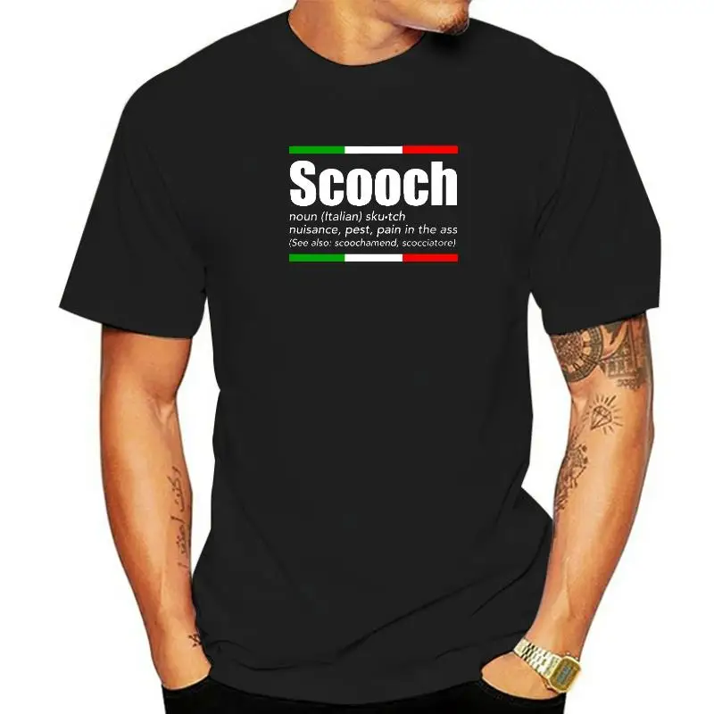 

Scooch итальянская сланг английская надпись забавные итальянские футболки обычные топы футболки для мужчин Доминантный хлопковый уличный топ футболки