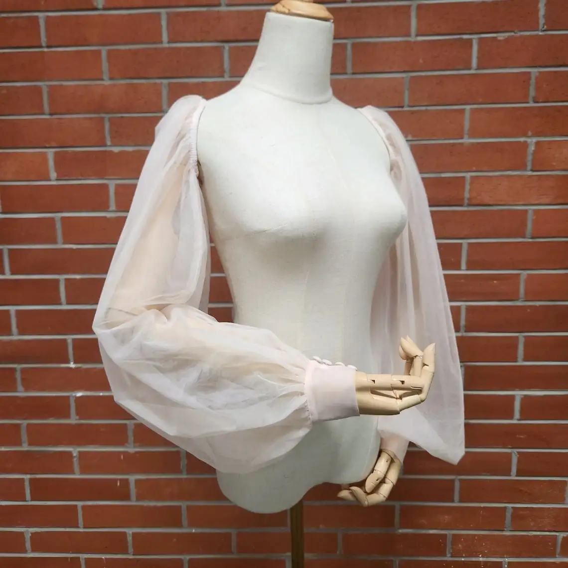 Wedding Accessories Puffy Full Sleeves Tulle Bride Gloves Transparent gloves Bridal Accessories Sleeves wedding dress gloves