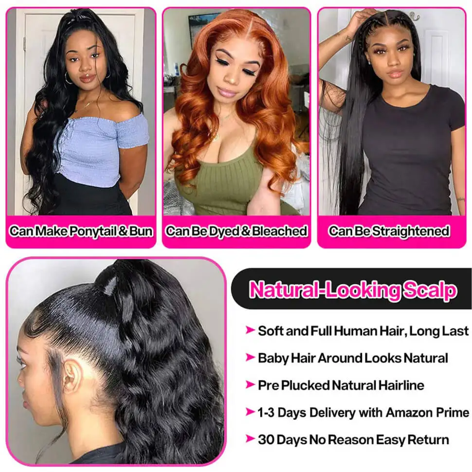 Body Wave Human Hair Wigs for Women 5x5 Swiss HD Lace Closure Wig Raw Virgin Human Hair Natural Color With Pre-Pucked Hairline