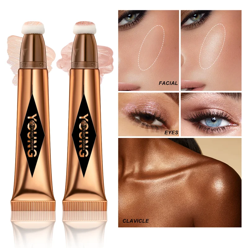 Multifunctional Liquid Blush Face Contour Highlight Eye Shadow Stick durable waterproof silky all-in-one creamy texture 3