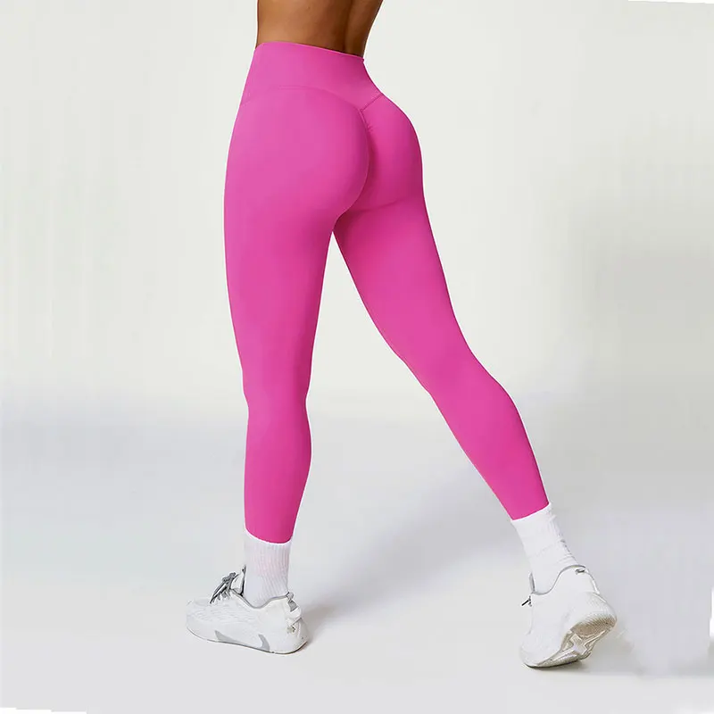 

Новые женские спортивные бесшовные леггинсы с высокой талией, эластичные однотонные Леггинсы для йоги, тренировок в тренажерном зале, штаны для бега, женские штаны для спортзала