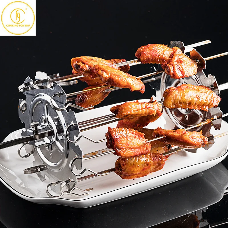 20/25cm Stainless Steel BBQ Skewers Tool Stretch Bread Spaghetti Food Steak Bake The Cage Kitchen Family Food Baking Accessories