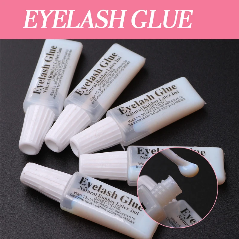 

2ml Eyelash Glue Milky White Waterproof Lasting Fast Drying False Eyelash Glue No Irritation Lashes Adhesive Makeup