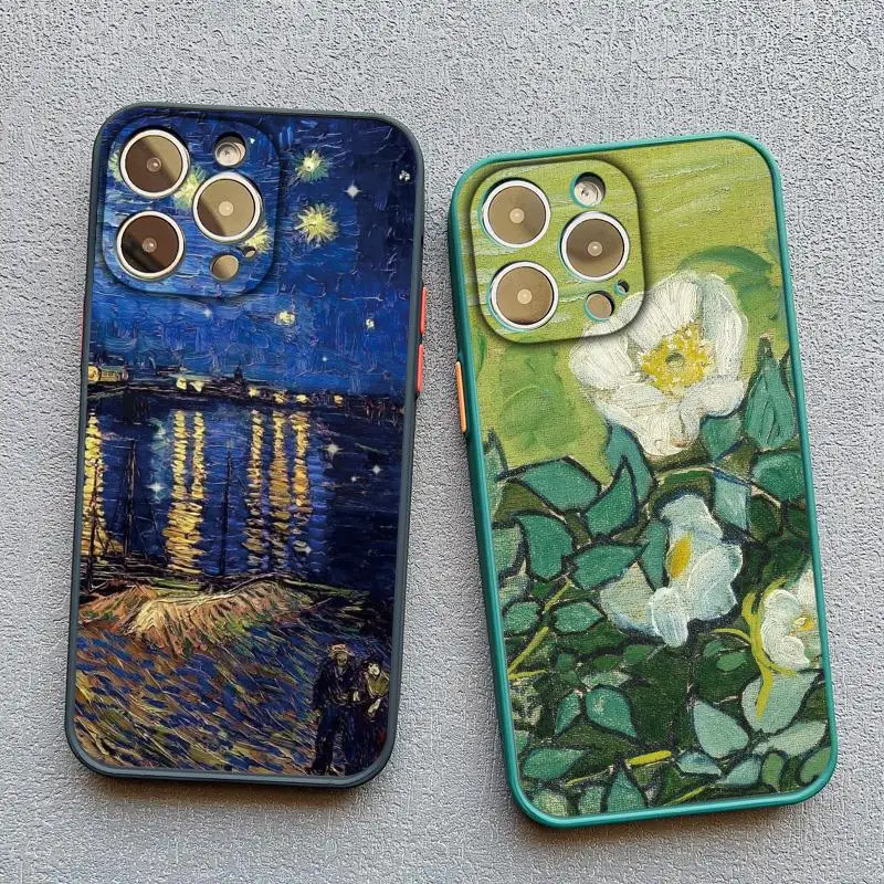 Retro Van Gogh Oil Paint Vintage Shockproof Phone Case Cover