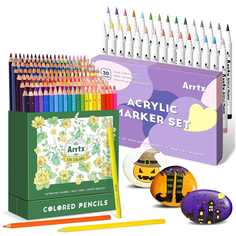 Arrtx Professional Oil Colored Pencils Wood 72/126 Colors Drawing Pencil  Set for School Art Supplies - AliExpress