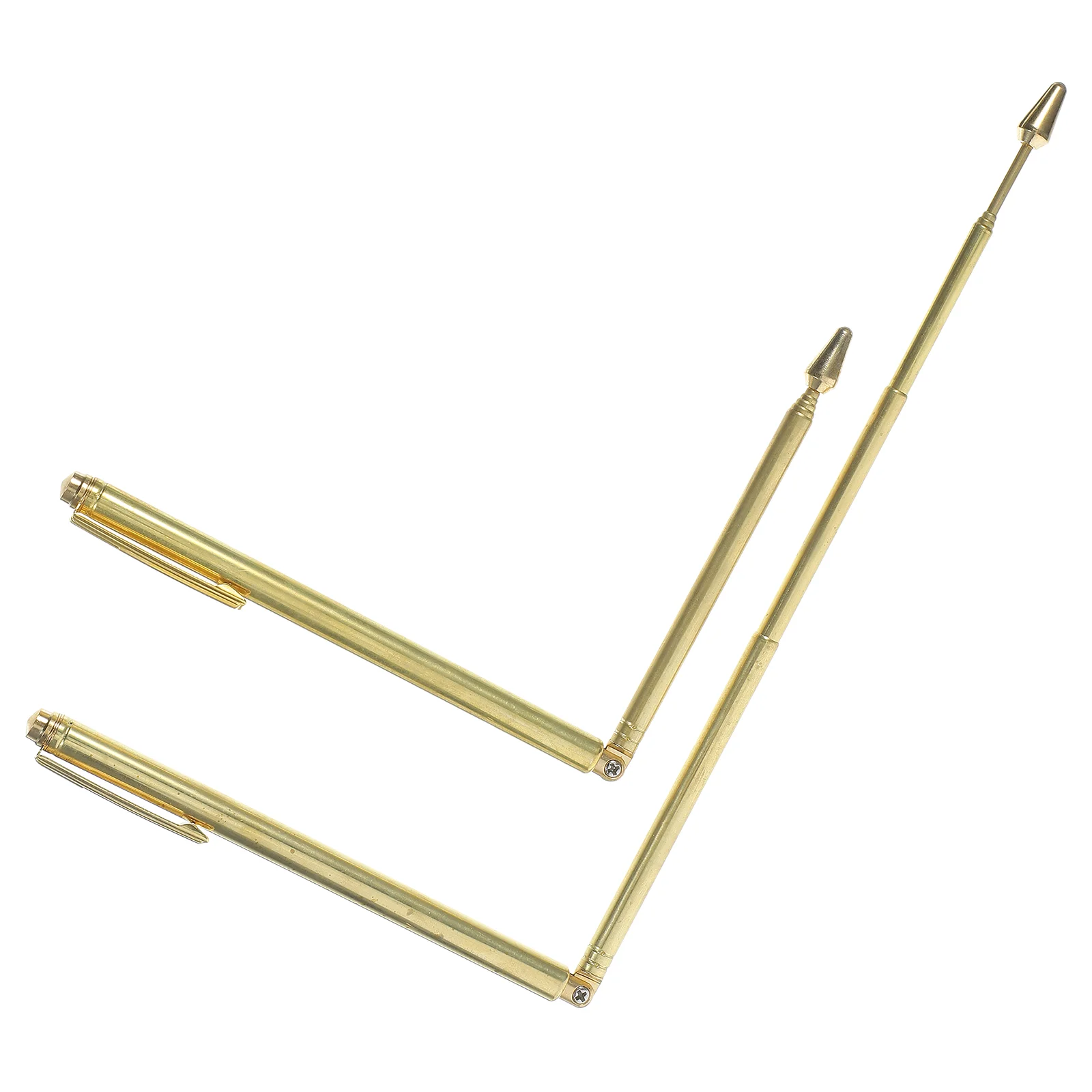 

2 Pcs Probe Stick Water Dowsing Rod Rods for Compass Pure Brass Stainless Steel Portable Divining Outdoor Tool