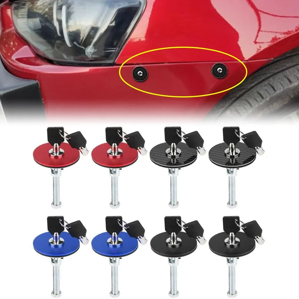 Universal Racing Car Hood Pin Engine Bonnet Latch Lock Kit Refitting With  Keys Hood Lock Hood Mount Car Safety Protection - AliExpress