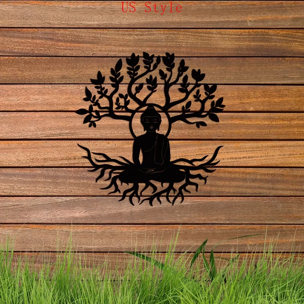 

Metal Home Decor Buddhism Theme Decor Wall Art Decorations Bedroom Sticker Mural Metal Wall Hanging Decor Background Garden Hom