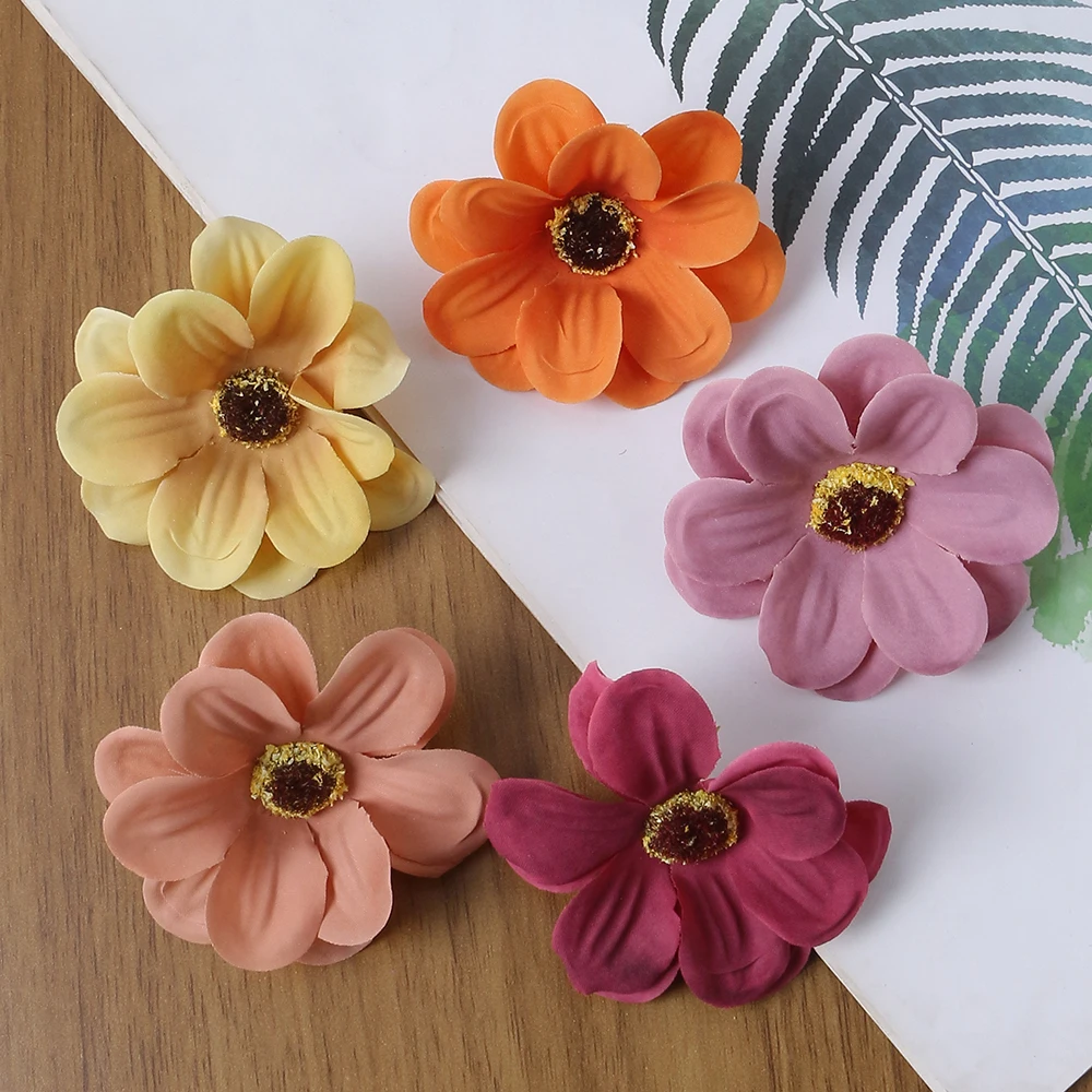 10 Stück künstliche Blume Seide Simulation doppels chichtige Schmetterling Blume Raum dekoration Garten Hochzeit Dekor DIY Haar Zubehör – Detail 6