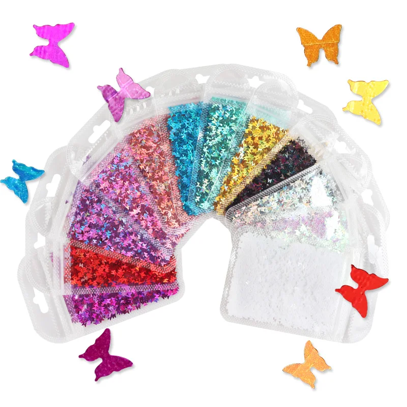 6pcs/set Holographic Glitter For Epoxy Resin Filling Rainbow Sequins Resin  Pigment Powder Resin Filler Resina Epoxi Kit Completo