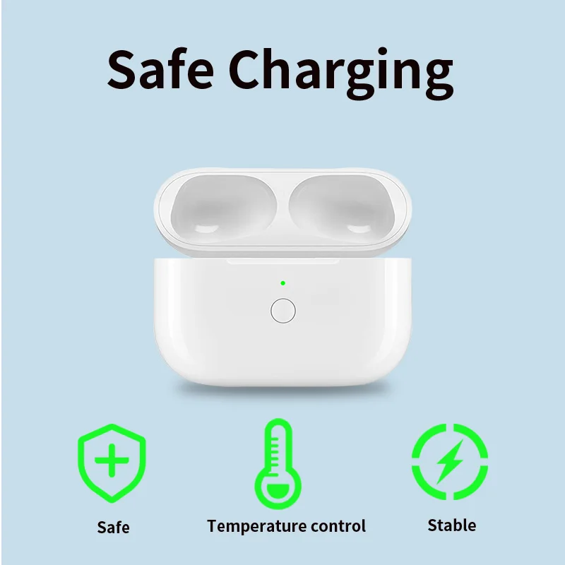 680mAh Wireless Charging Box Replacement Bluetooth Earphone Charger Case with LED Indicator Light for Airpods Pro 1 2 3