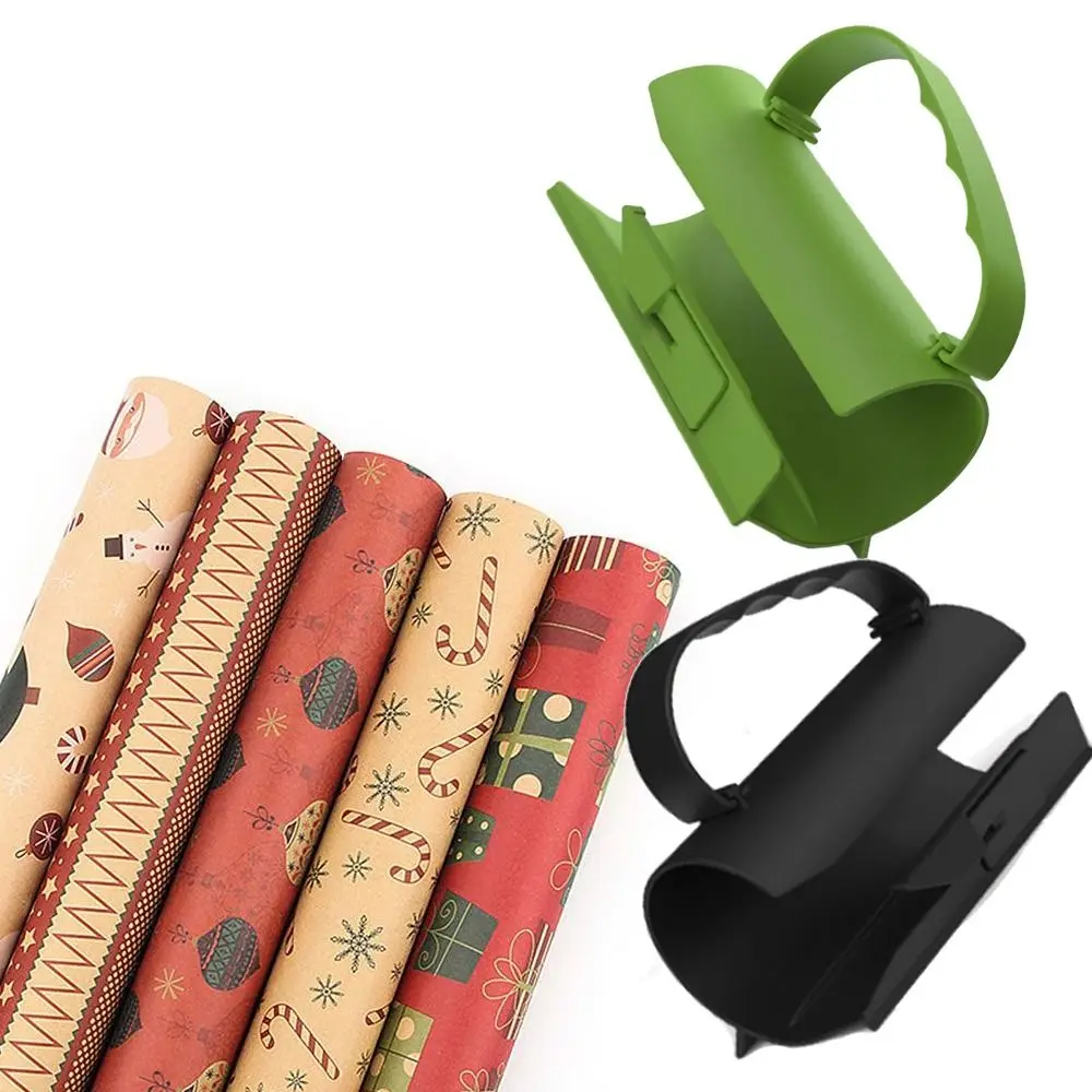 

Cutter Tool Tube Wrapping Paper Cutter Gift Christmas DIY Replaceable Blade with Handle Wrap Cutter Holder Paper Roll Slitter