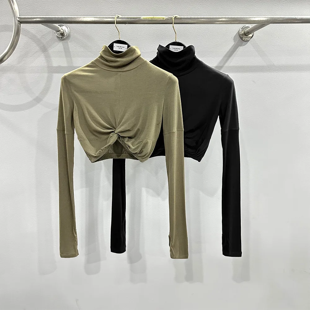 

Y2k уличная одежда Рик женская одежда водолазка трикотажная рубашка высокого качества модные пуловеры Топы для женщин