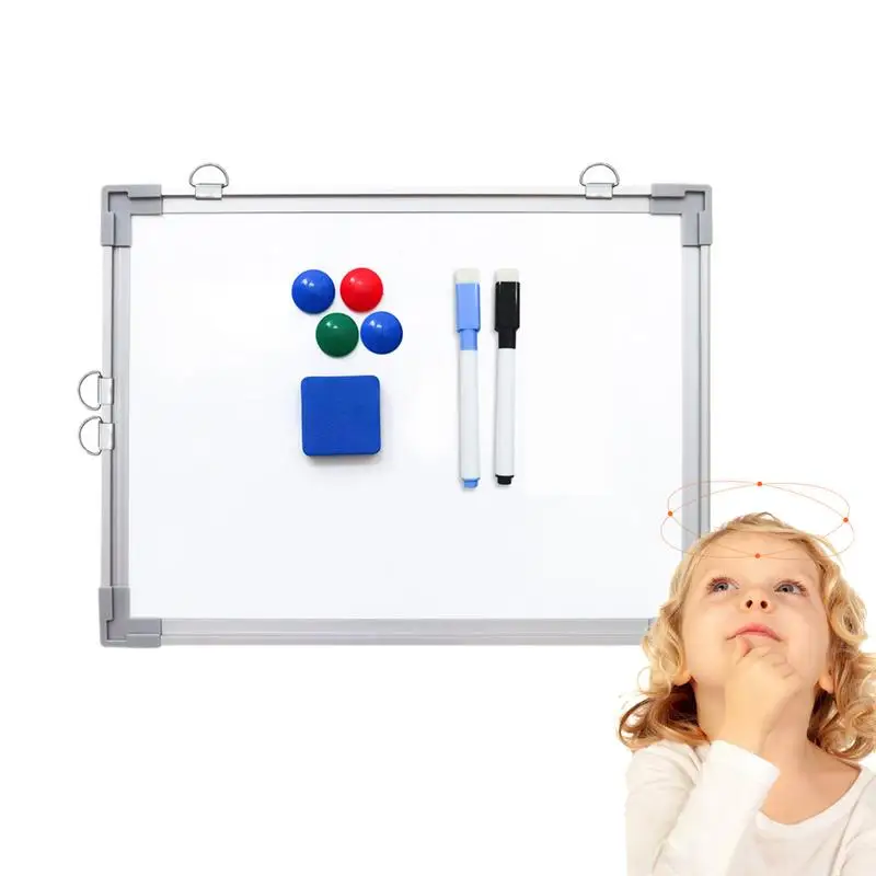 

Magnetic White Boards For Walls Small White Boards With 2 Markers 1 Eraser 4 Magnets Aluminum Frame Message Boards Double-Sided