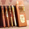 Retractable Gel Pens Rose Bear 0.5mm Black Ink Fine Point Smooth Writing for Gifts Office Writing Supplies School Stationery 1