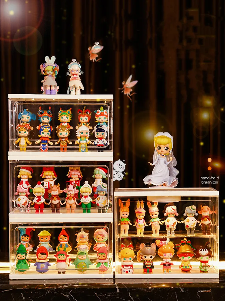 Boîte de rangement en acrylique anti-poussière pour figurines d'action,  organisateur d'exposition de figurines d'anime, armoire de collection de