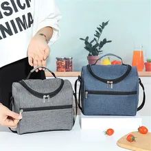  Large Capacity Square Thermal Lunch Bags Portable Zipper Cooler Bag Insulation Picnic Food Bento Bags Travel Bag for School Work 