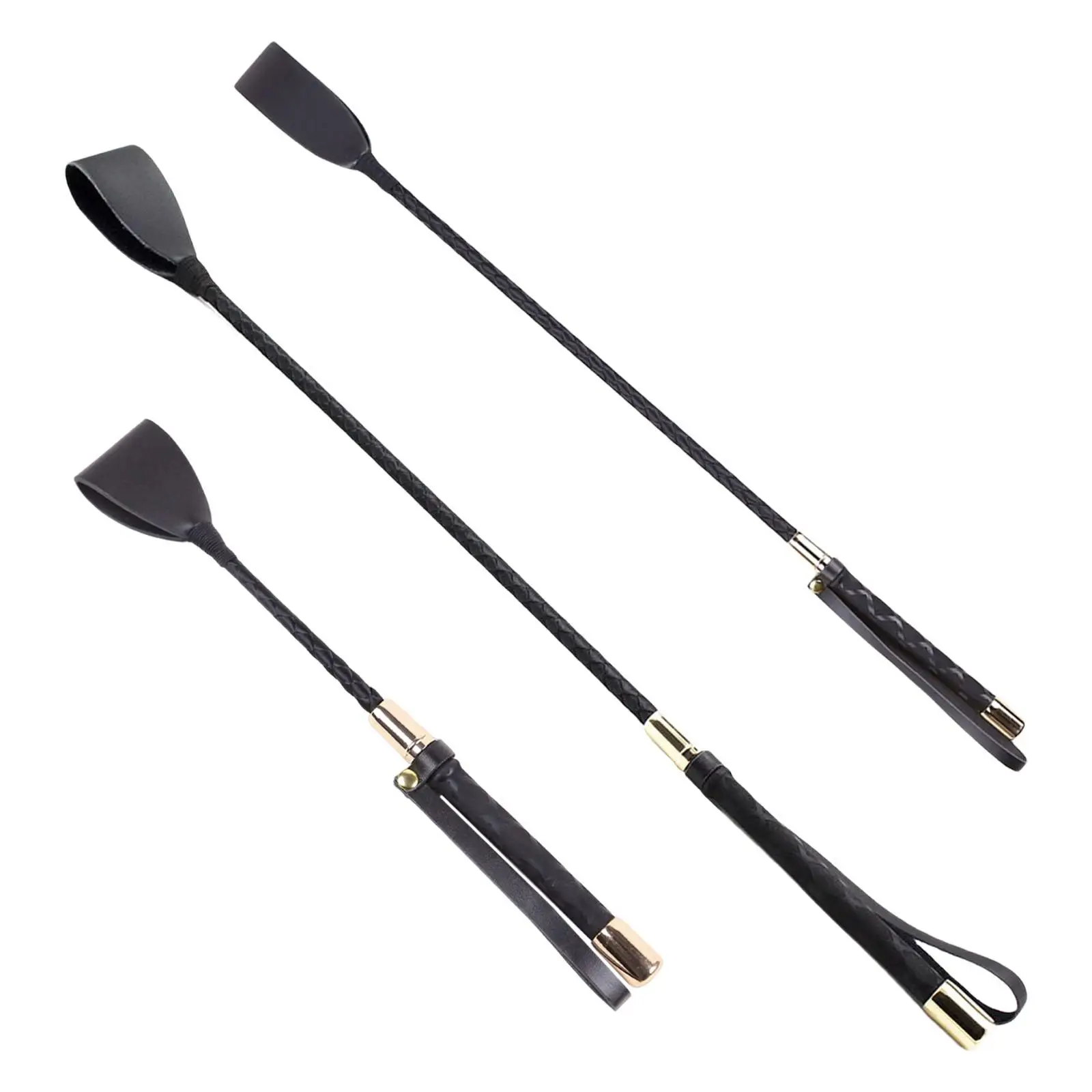 Faux Leather Riding Crop Whip Cosplay Slapper Sexy Toys For Women