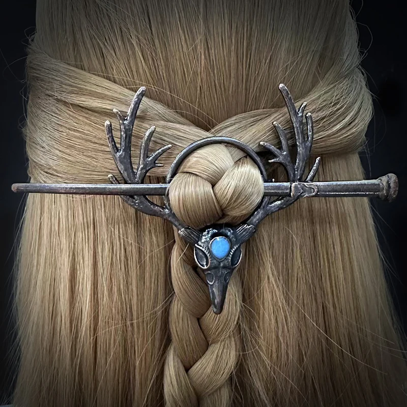 

2023 Vintage Metal Chopsticks Nordic Style Headdress Gothic Punk Hair Sticks Girls Hair Accessories For Women Hair Accessories