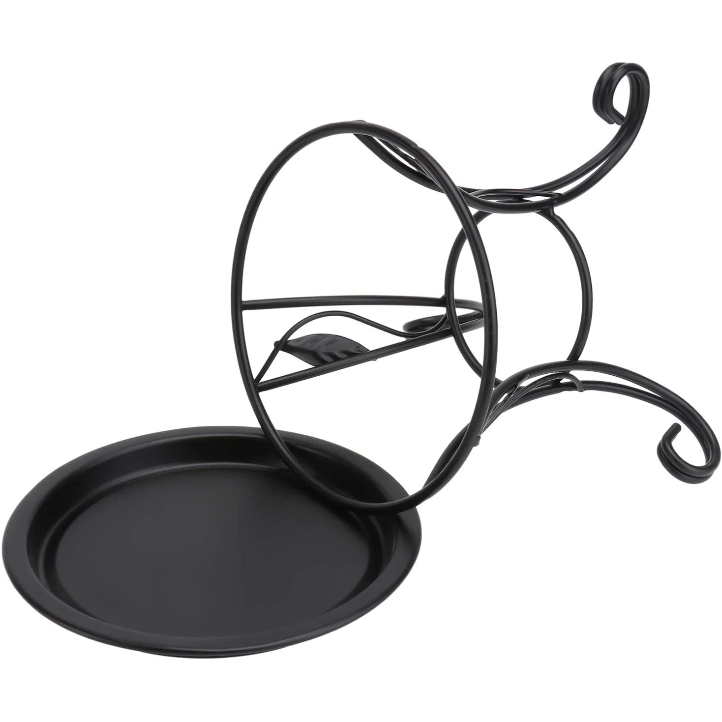 Vlag Flower Stool Metal Flower Stand,European Style Stool Balcony Floor Garden Flower Pot Planter Holder Decor Plant Shelve