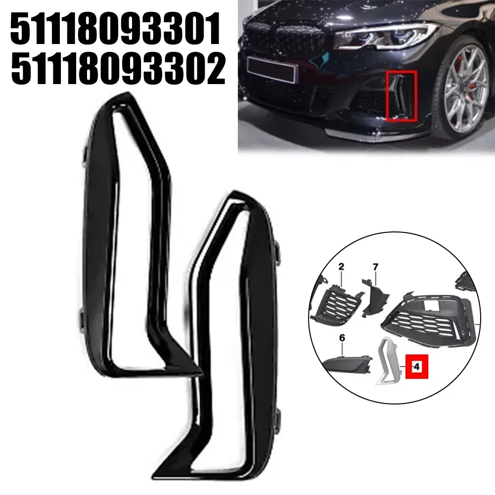 Bumper Grille Trim Strips Black Trim For BMW Front Bumper Trim Vehicle Repair Non-deformation Number 51118093301 Quick To Install