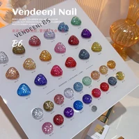 18 Colors Holographic Glitter Gel Nail Polish Spring Color Sparkling Sequins Soak Off Uv Led Varnish Nail Art Decoration 2