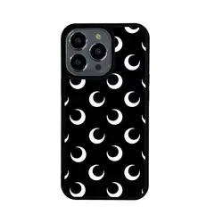 Shockproof Black Silica Gel Phone Case with Moon Pattern - iPhone 12 Pro (1)