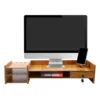 Wood Desk Organizer Home Office Desktop Storage Drawer Computer Holder w/Lock 3