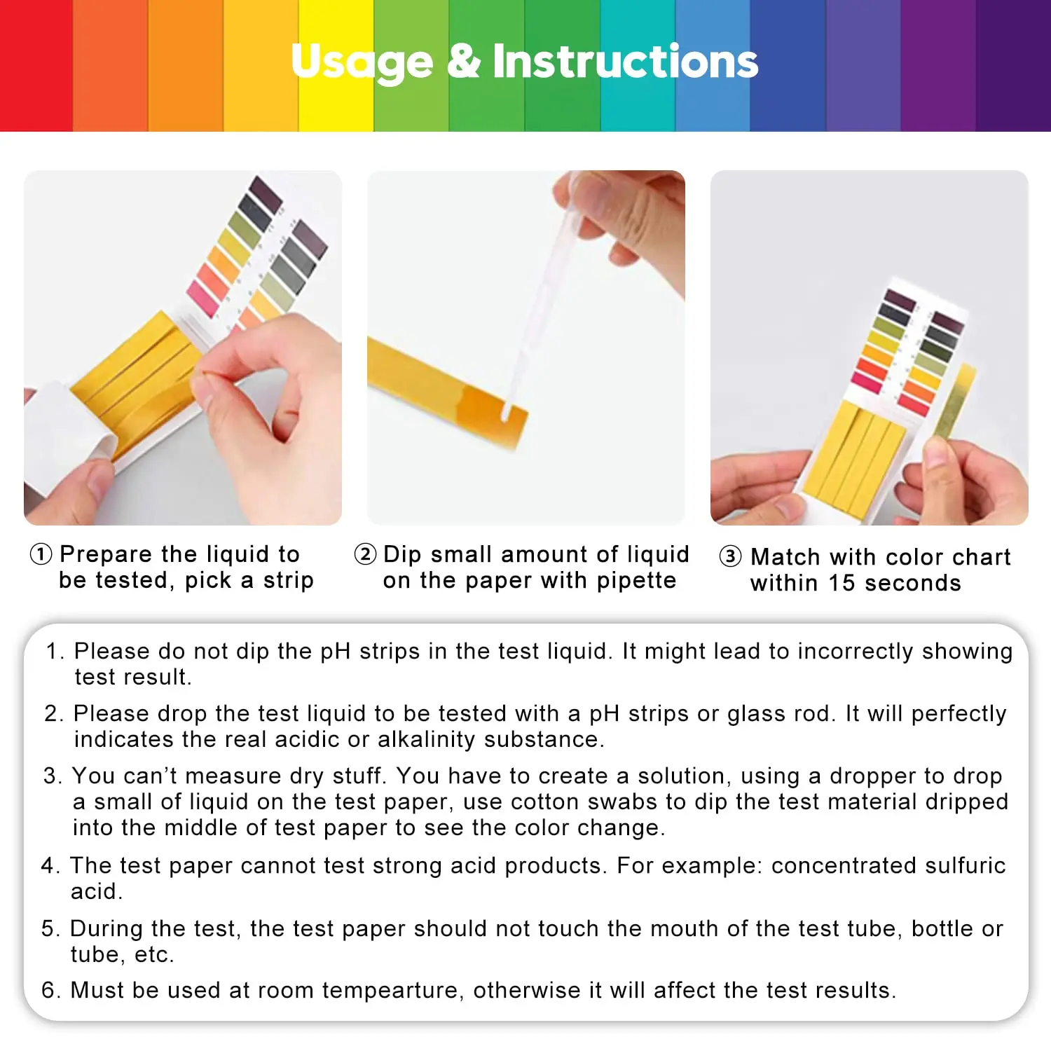 thumbnail image 2 of PATIKIL PH Test Paper Strips – 12 Rolls, 5 Meters Each, PH 0-14 Full Range, For Water, Soil, Food, Saliva 2 of 12