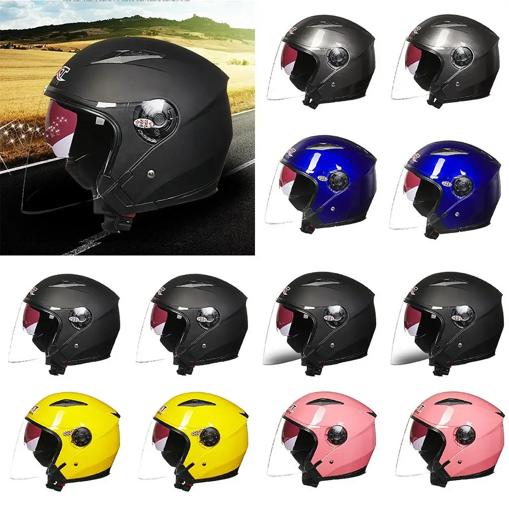 Motorbike Helmet Half Face Daul Visor Helmet Protection 