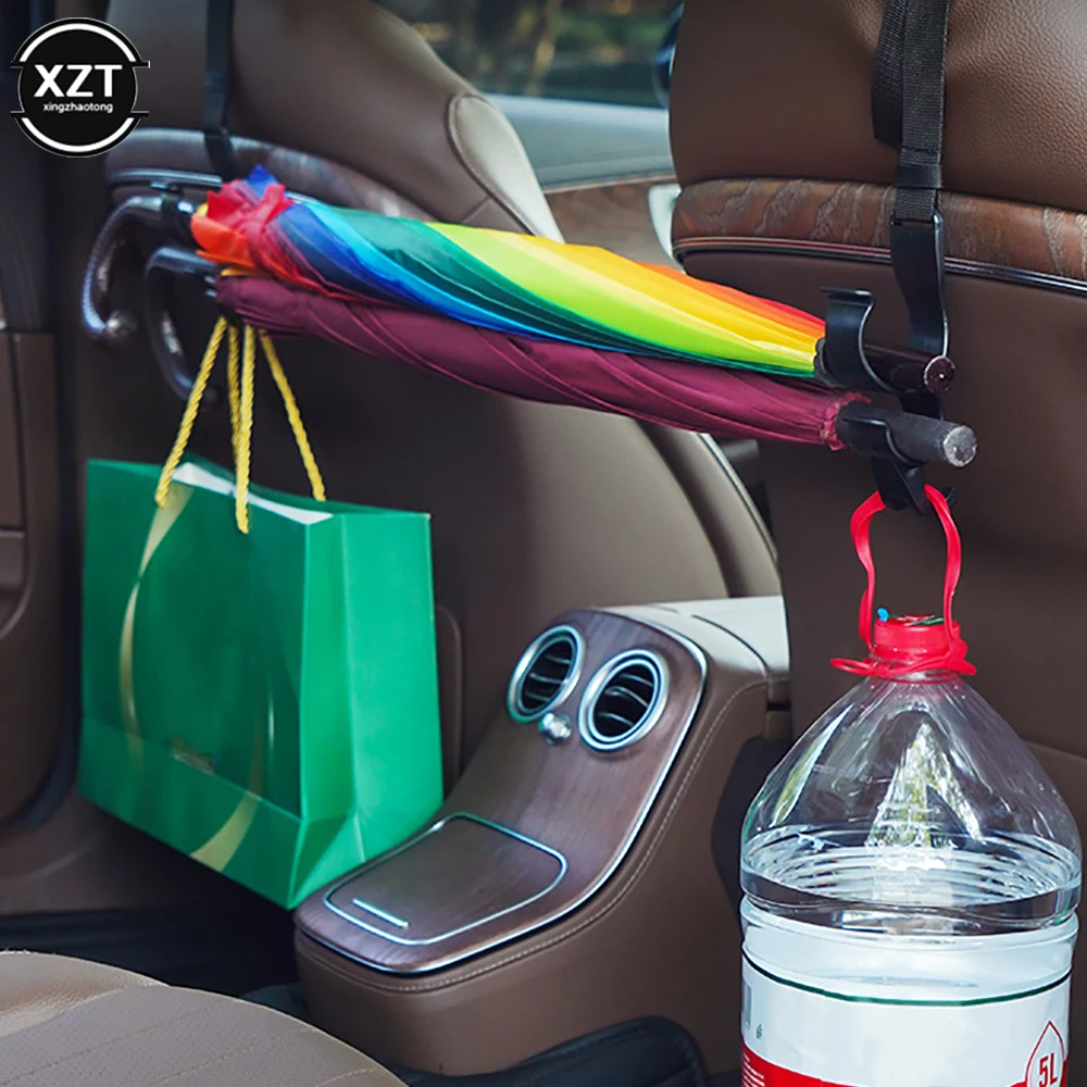 Confezione da 4 ganci per borse Clip per auto Supporto per organizer per poggiatesta del sedile anteriore Ganci di fissaggio automatico Accessori interni per riporre l'auto  34