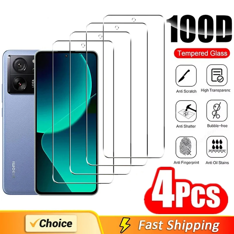 

4Pcs Screen Protector for Xiaomi Mi 13T 12T 10T 9T 11T Pro Tempered Glass for Redmi Note 13 12 11 10 9 8 Pro 9S 10S 11S 9A Glass