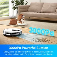 Robot aspirateur et serpillière ILIFE A12 Pro, station d'auto-vidage pour 60 jours, navigation LiDAR, cartographie domestique, zones interdites, Wi-Fi 2.4G/App/Alexa/Télécommande, pour sols durs 3