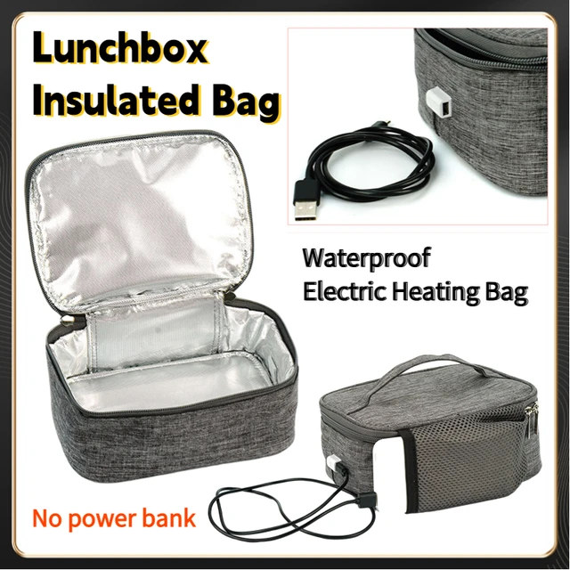 Boîte à déjeuner chauffante USB, sac isolant, sac de récipient alimentaire  chauffant étanche - AliExpress