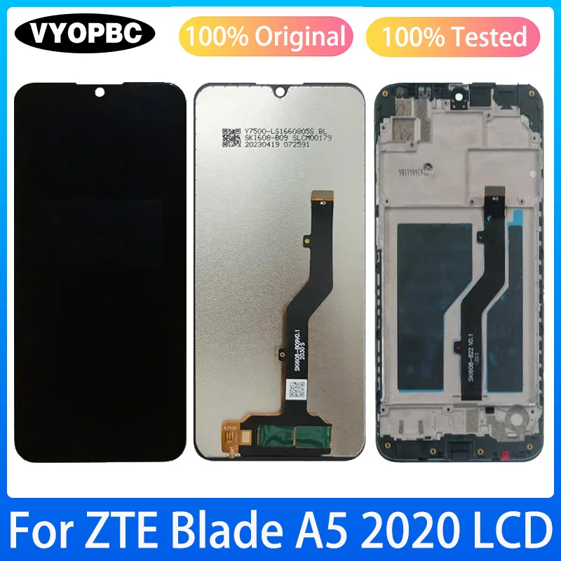 Original LCD Display For ZTE Blade A5 2020 6.09“ Touch Screen With Frame Panel Digitizer Assembly Repair Replacement Parts