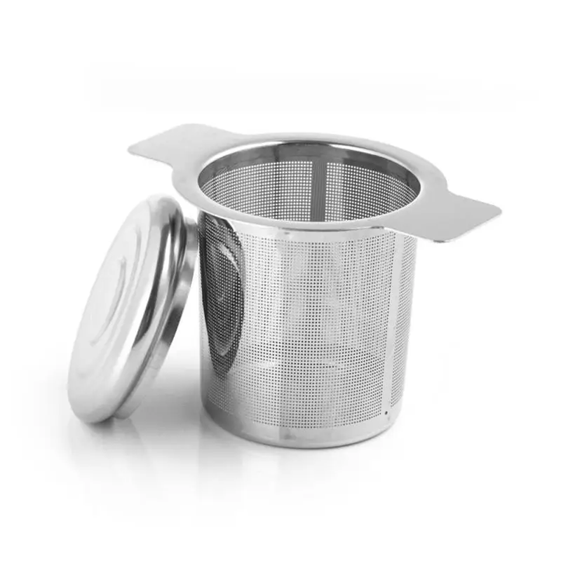 Tea Infuser High Quality With Cover Tea Infuser Stainless Steel Coffee Tea Strainer Grid Binaural Net Leak Mesh Filter Accessory Tea Strainer,Tea Filter