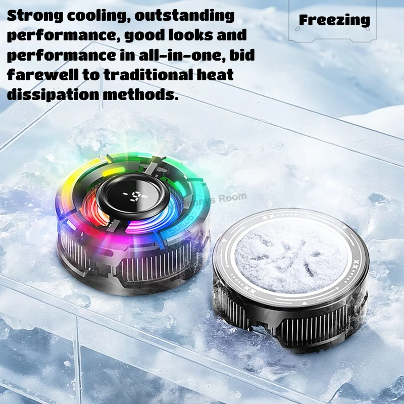 MEMO CX15 Mobile Phone 5V/3A AI Freeze PUBG Game Cooler Semiconductor Magnetic/Back-clip Cooling Fan Radiator for IPhone Android