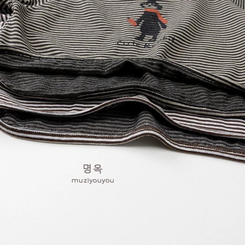 Frühling Herbst Kinder T-Shirts 1-8 Jahre Jungen Mädchen Gestreifte Cartoon Langarm T-Shirts Koreanische Oberteile Kleinkinder Kleidung – Detail 11