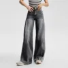 Women's Fashion Casual Versatile Vintage Wide Leg Jeans 1